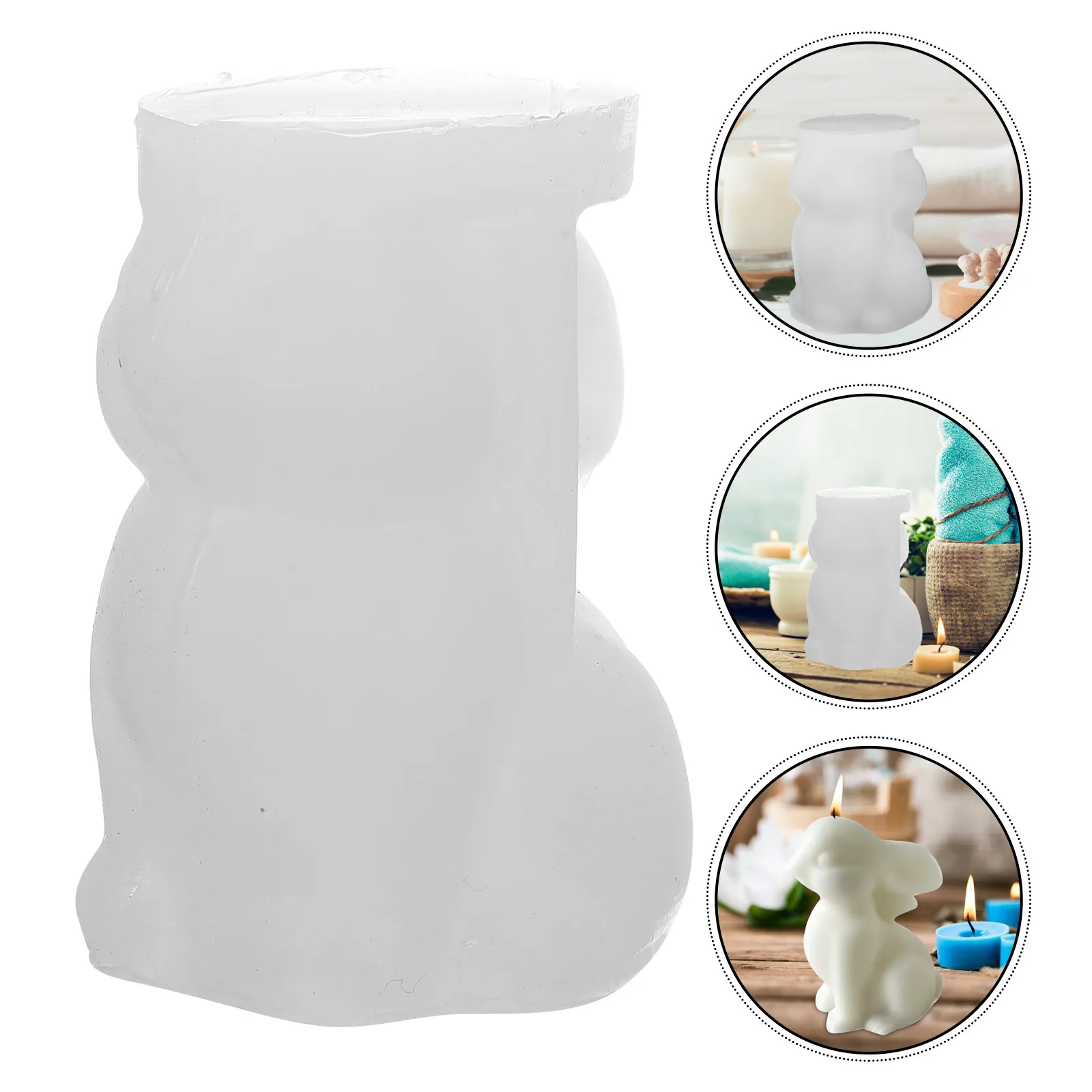 

Набор из 3 силиконовых форм в форме кролика для мыла, шоколада, выпечки, DIY-поделок и ароматических изделий