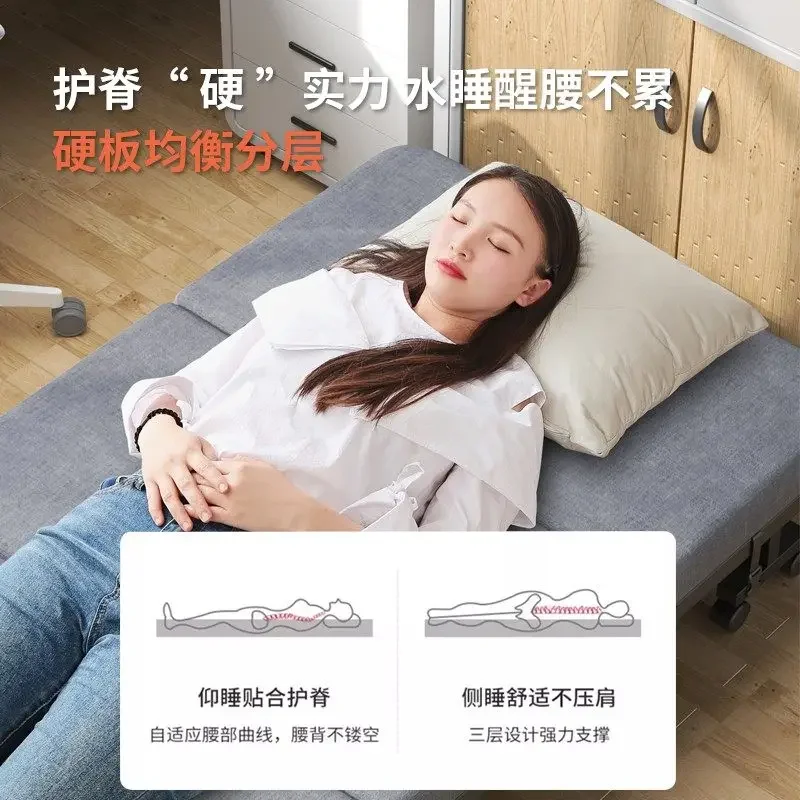 Four-fold bed Portable lunch break Single office nap Household adult