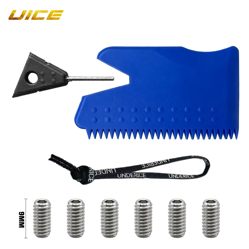 Surfboard Wax Comb Kit Multifunctional Tool With Fin Key Scraper Rope 9mm Stainless Steel Screw For FCS Longboard SUP Accessorie