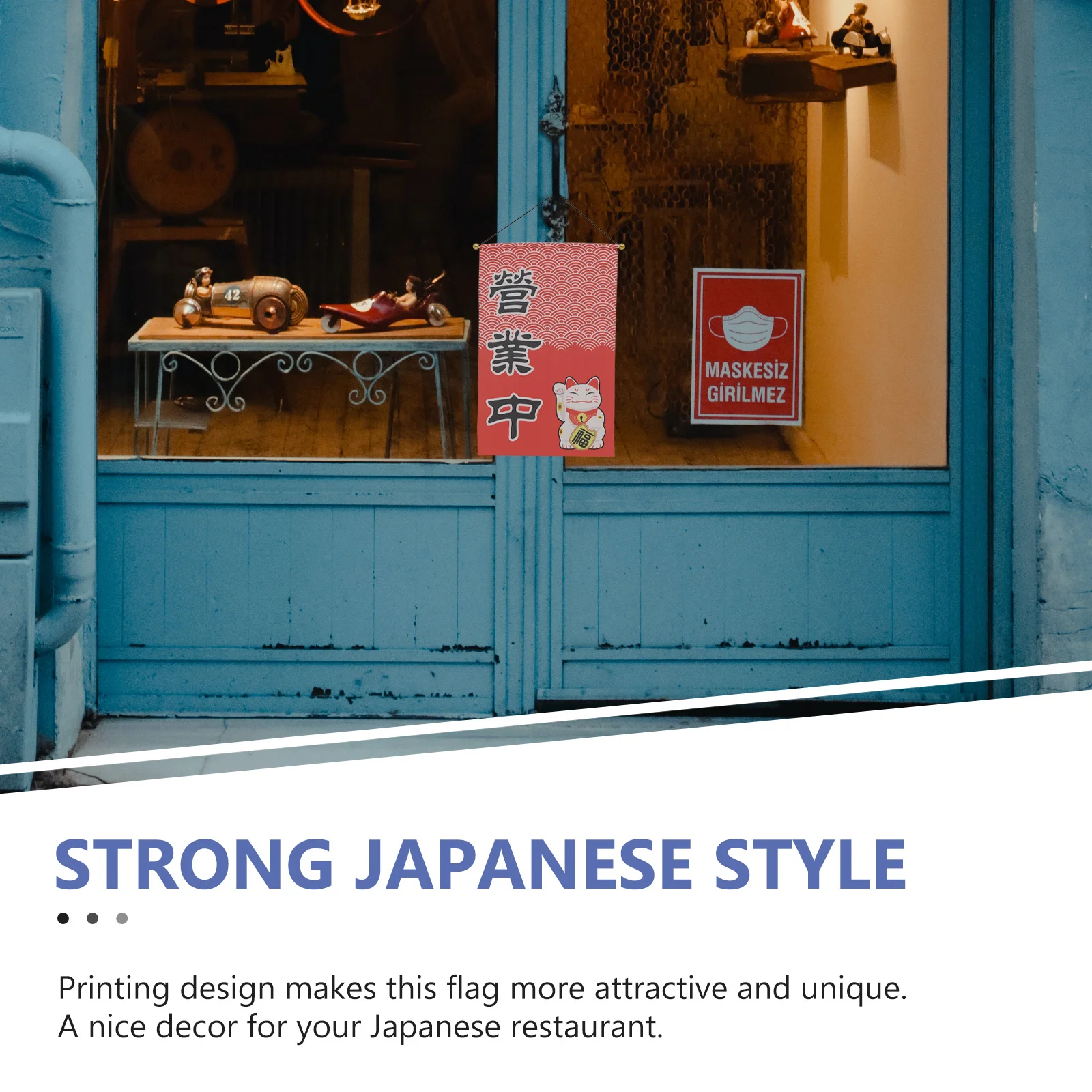 

2Pcs Japanese Restaurant Decors Sushi Bar Flag Banners Pretty Colors Holiday Atmosphere Multiple Occasions