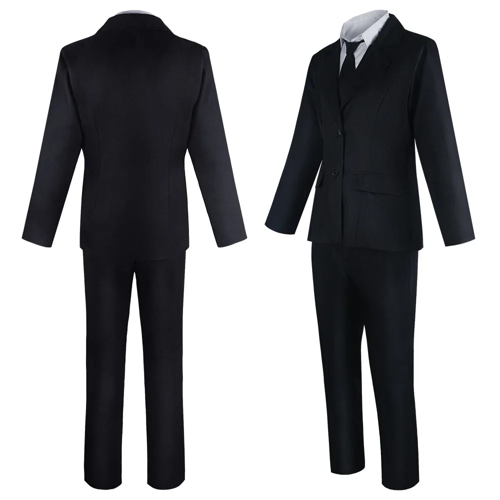 Anime Kettensäge Mann Yoshida Hirofumi Cosplay Kostüm Outfits Blau Anzug Hemd Krawatte Kurze Uniform Erwachsene Halloween Kostüme Frauen Männer