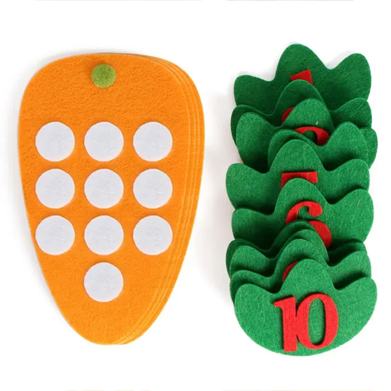 Children Non-woven Arithmetic Puzzle Felt Montessori Educational Toys Handmade Crafts for Boys Girls Preschool Woven Strips TMZ