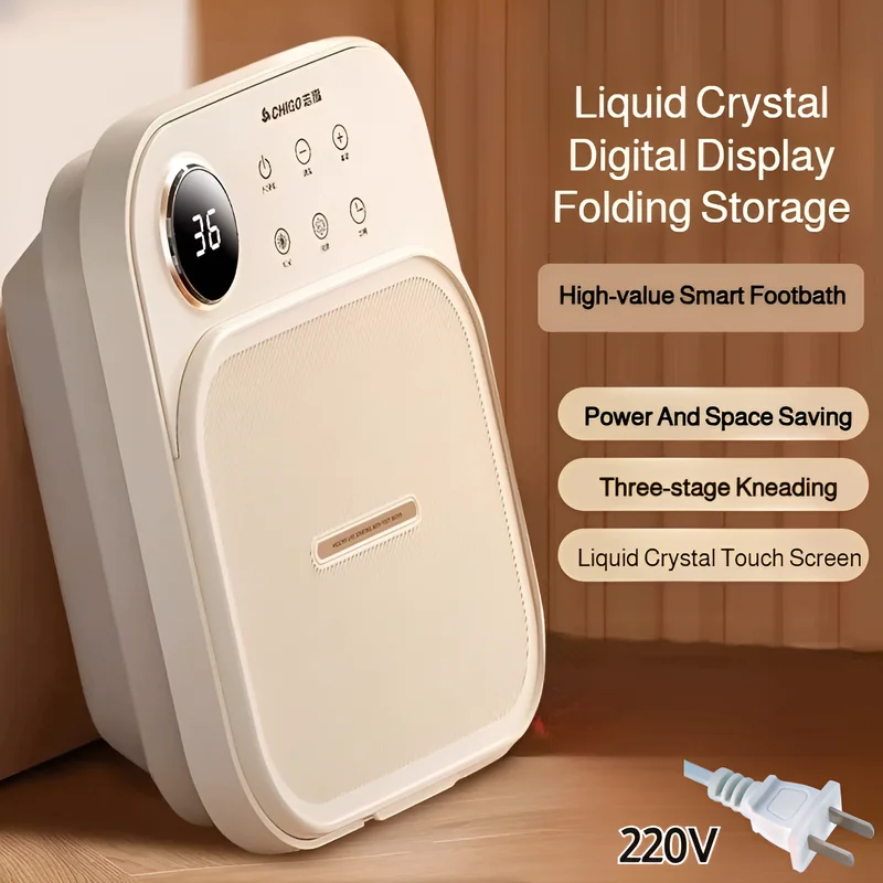 Foldable Foot Bath Tub, Fully Automatic Massage Foot Bath Appliance, Fully Automatic Heating Constant Temperature Foot Bath Tub