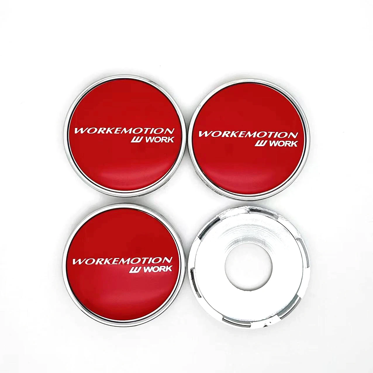 4PCS/Lot 63MM 3Colors Car Wheel Center Cap Emblem Sticker For Work Emotion Racing Wheel Cover Protector Hub Cap Sticker