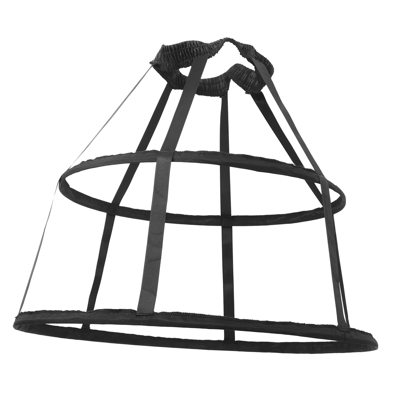 

Children Hoop Skirt Cage Petticoat Black Adjustable Soft Lolita Cosplay Underskirt Material Versatile Size