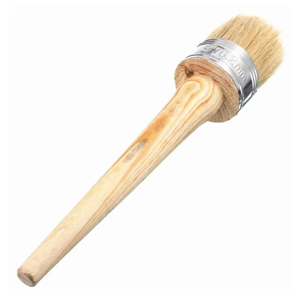 NEW Chalk Paint Wax Brush for Painting or Waxing Furniture Stencils Folk art Home Decor Natural Bristles Wood Large Brushes