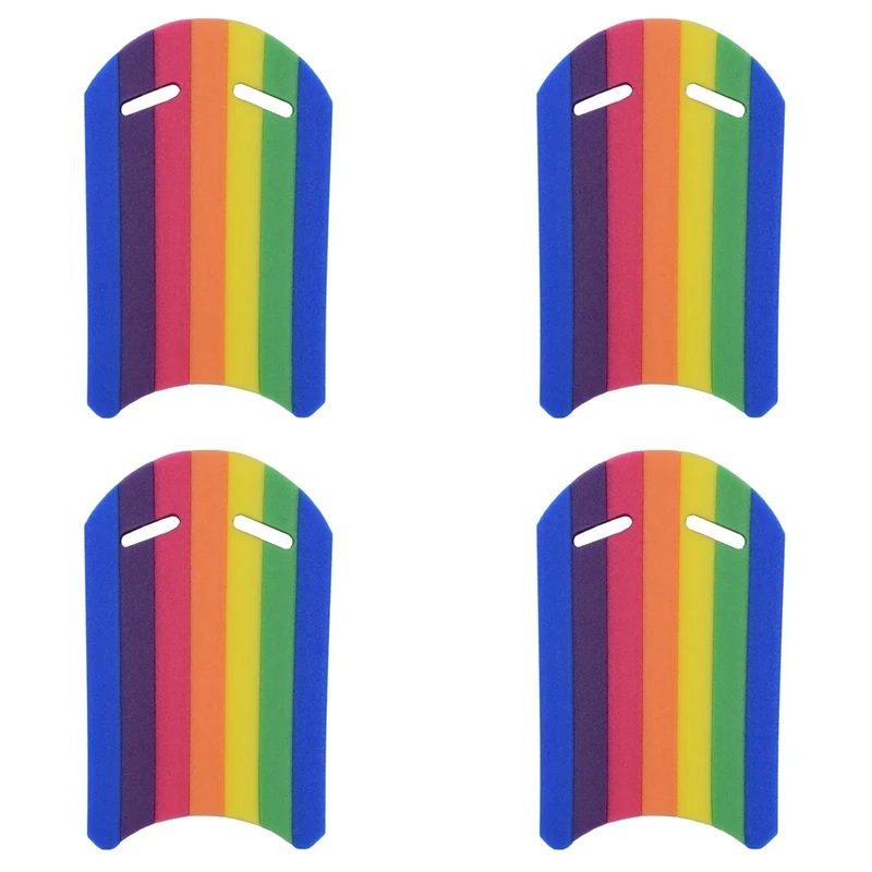 

4X Kids Adults Rainbow Swimming Kickboard Foam Float Kick Board Pool Training Aid Float Hand Foam Board Tool