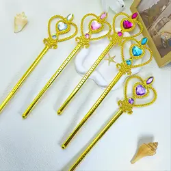 Little Girl Gold Magic Wand Toddler Princess Dress Up Fairy Magic Stick for Kids Photography Props Children Play Gifts Promotion