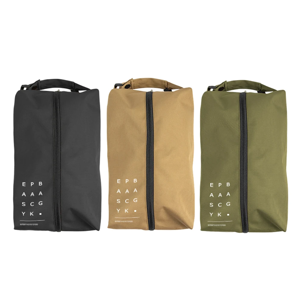 حقيبة تخزين محمولة بسحاب يمكن تخزين الأحذية، ويمكن فتح السوستة المزدوجة وإغلاقها، ويمكن تعليقها وثابتها