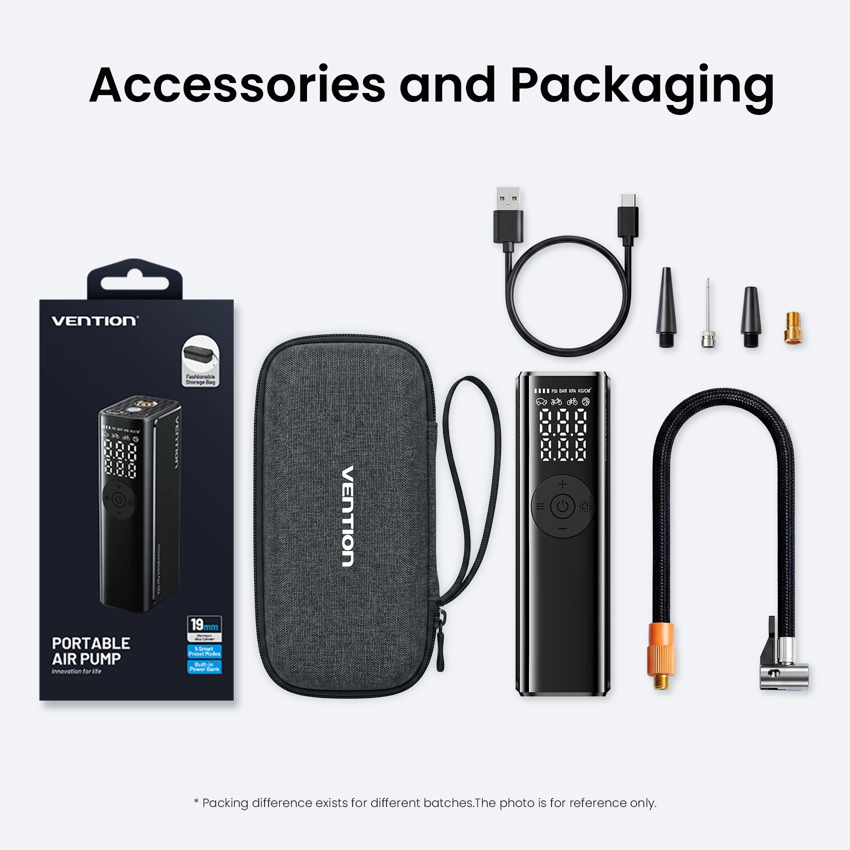 Draadloze auto-luchtpomp 5200mAh draagbare luchtcompressor snel opblaasbare luchtpomp voor motorfiets, auto, band, bal met LCD digitaal display