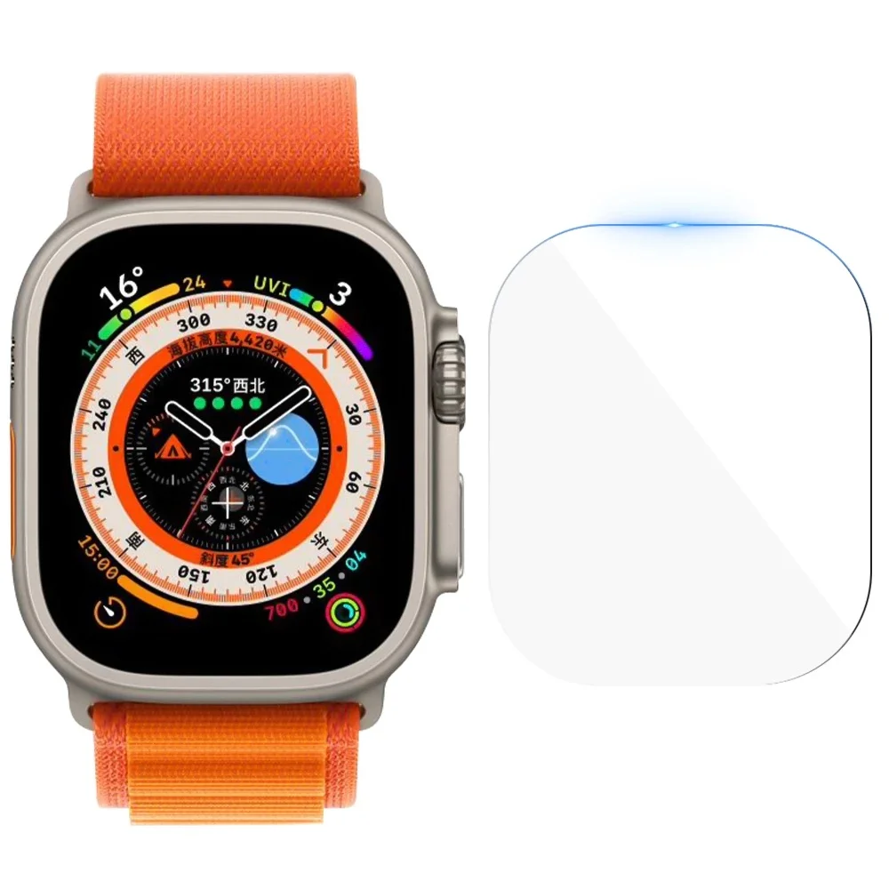 Vidrio Templado Premium 9H para Apple Watch Ultra 49mm Watch8, película protectora antiarañazos para pantalla de reloj inteligente