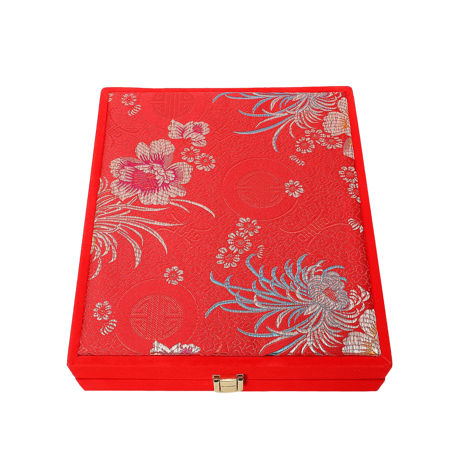 

1Pcs Chinese Style Wedding Jewelry Box Premium Wooden Storage Case Portable Bracelet Necklace Ring Earring Display Decorative