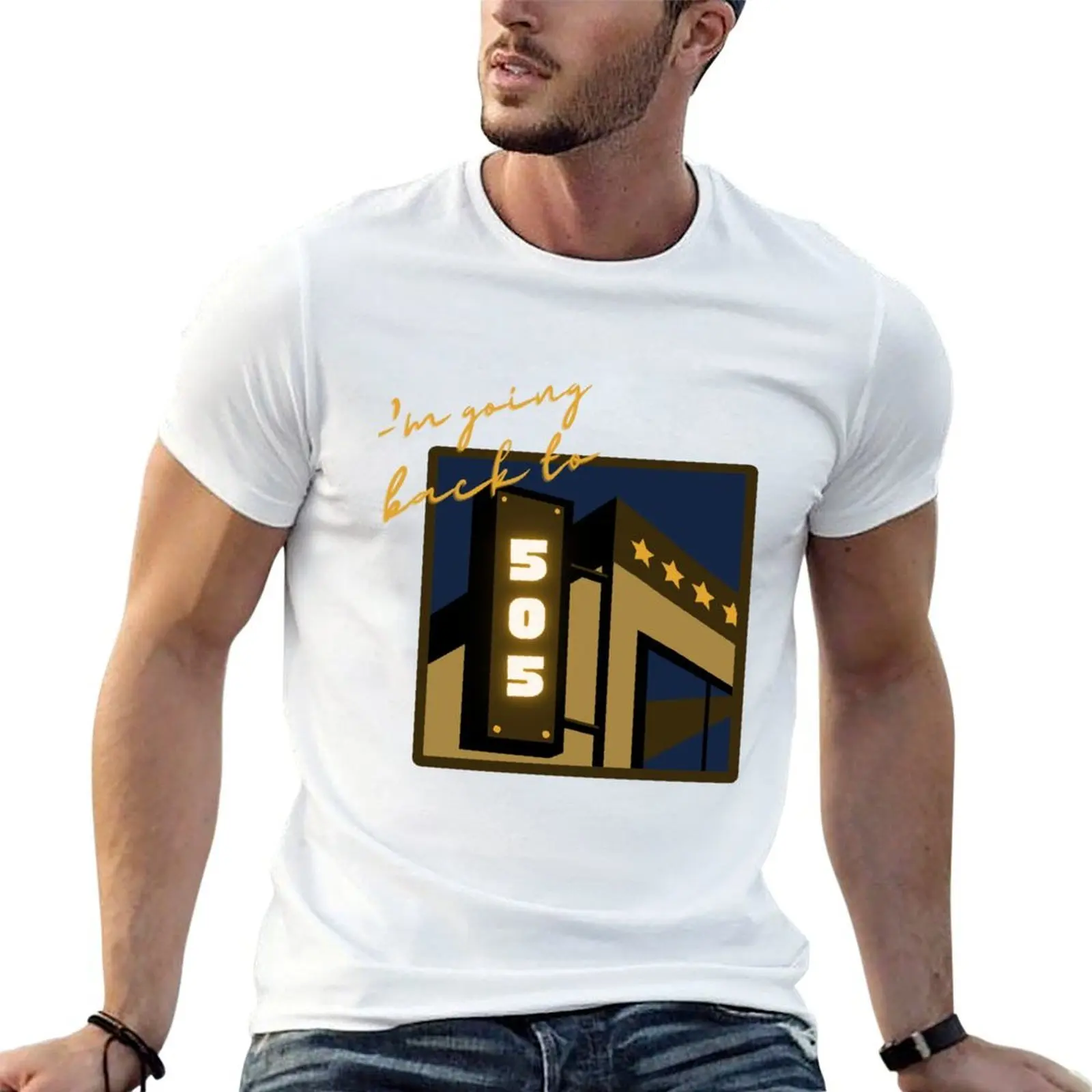 أنا العودة إلى 505 تي شيرت تي شيرت للرجل جرافيك تي شيرت قطن تي شيرت 100% أنيمي التي شيرت تي شيرت