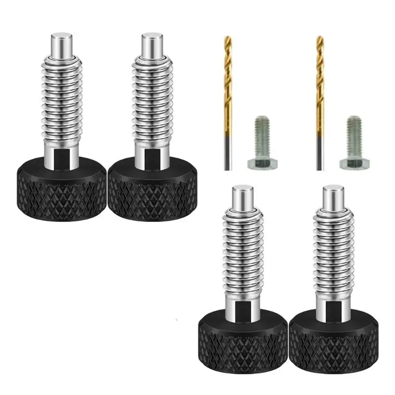

652F 4Pieces Quick Releases Pin Sturdy Stainless Steel Spring Plunger Locking Bolts Accessory for Mechanical and Home Use