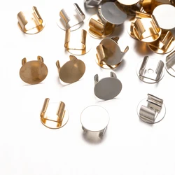100pcs Hair Rope Base Settings Metal Buckle Hairband Connector for DIY Handmade Jewelry Making Supplies Accessories Findings