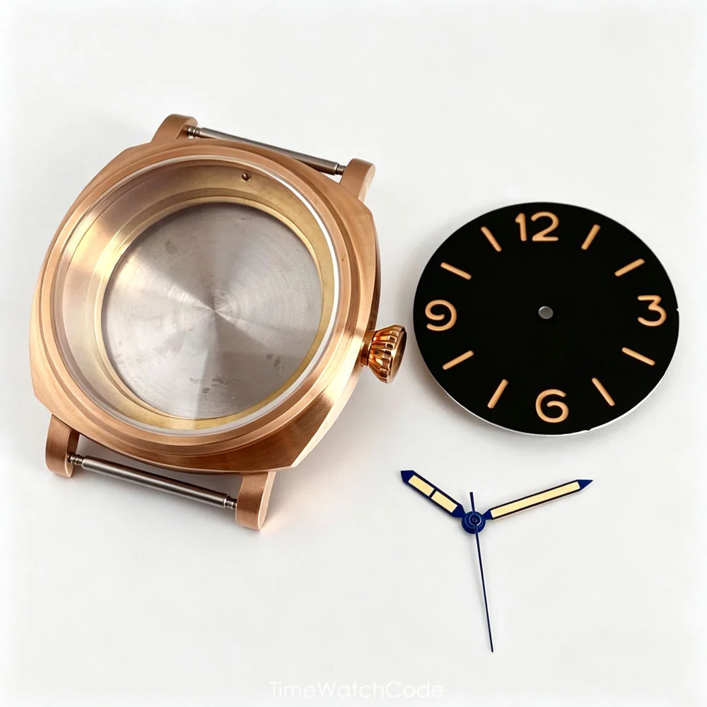 Retro Watch Case Radiomir Style Watch Parts MOD 42mm Solid Bronze for NH35 NH36 ETA2824 PT5000 Miyota8215 Waterproof Sapphire
