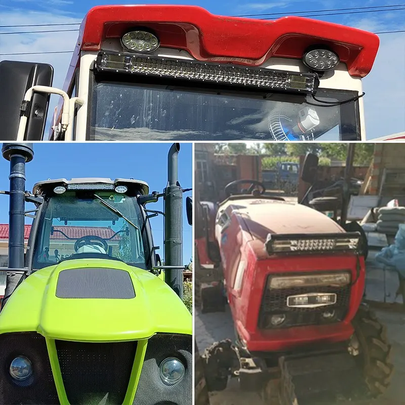 Tractor Roof LED Work Light Bar IP68 Waterproof Offroad 4x4 SUV Bumper Driving Spot Headlight Truck Car ATV UTV LED Spotlight