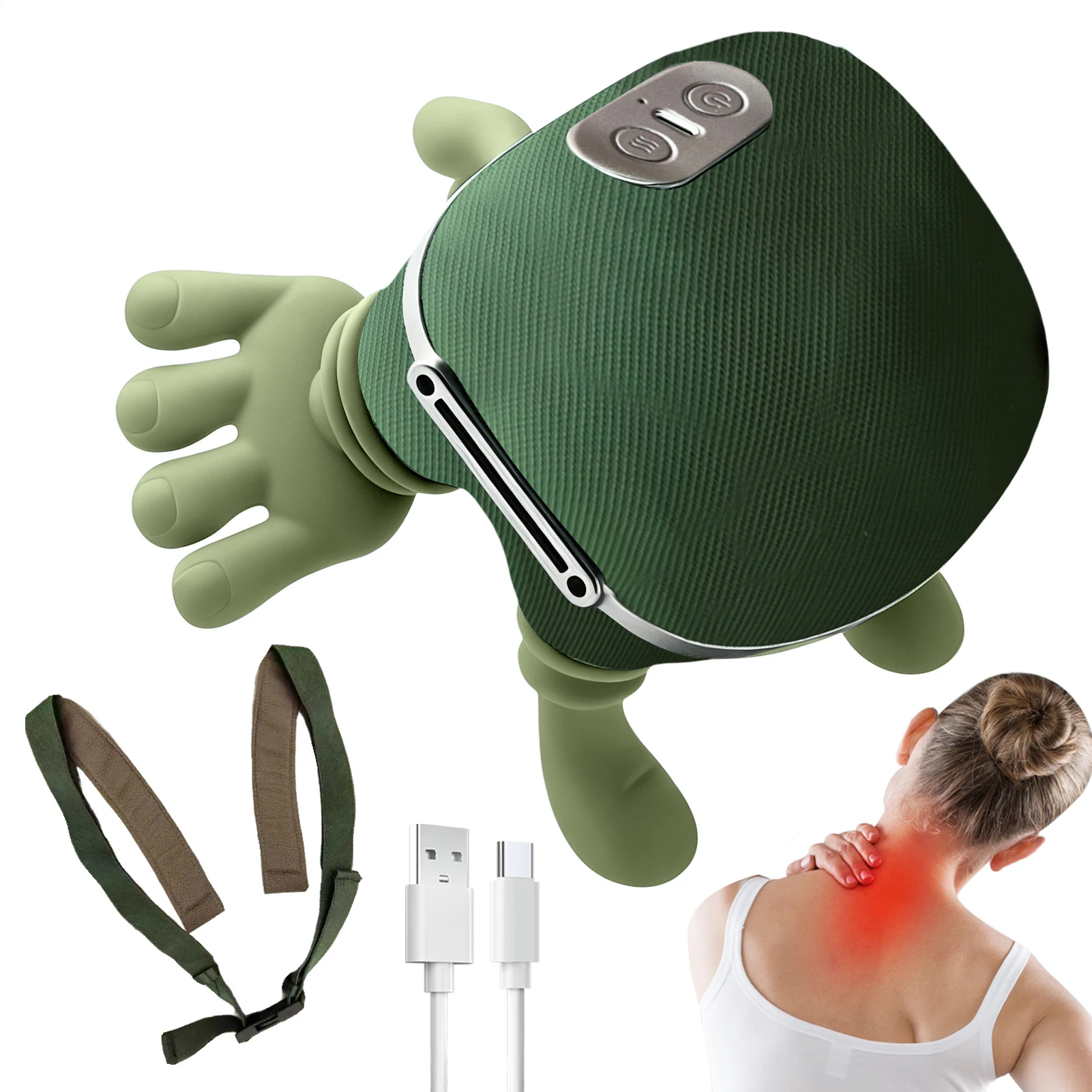2025 New Neck Shoulder Massager Kneadings Massager Shawl 3-Level Modes Neck Cervical Waist Leg Body Muscles Massage