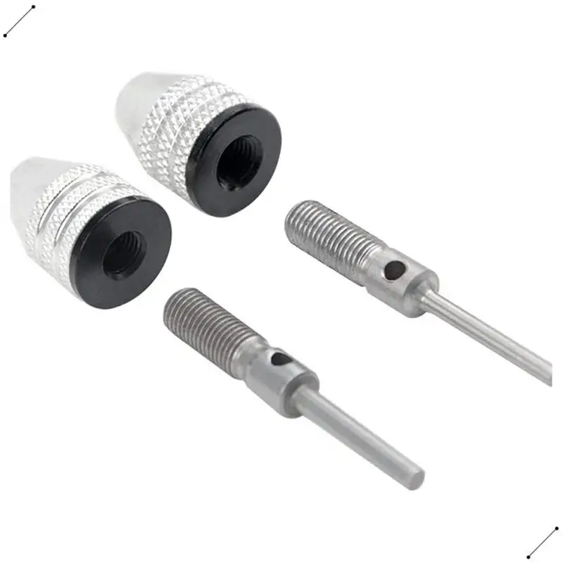 4PCS Drill Chuck Quick Change Adapter Mini 3-Jaw Drill Chuck Screwdriver Adapter Electric Drill Conversion Chuck Set