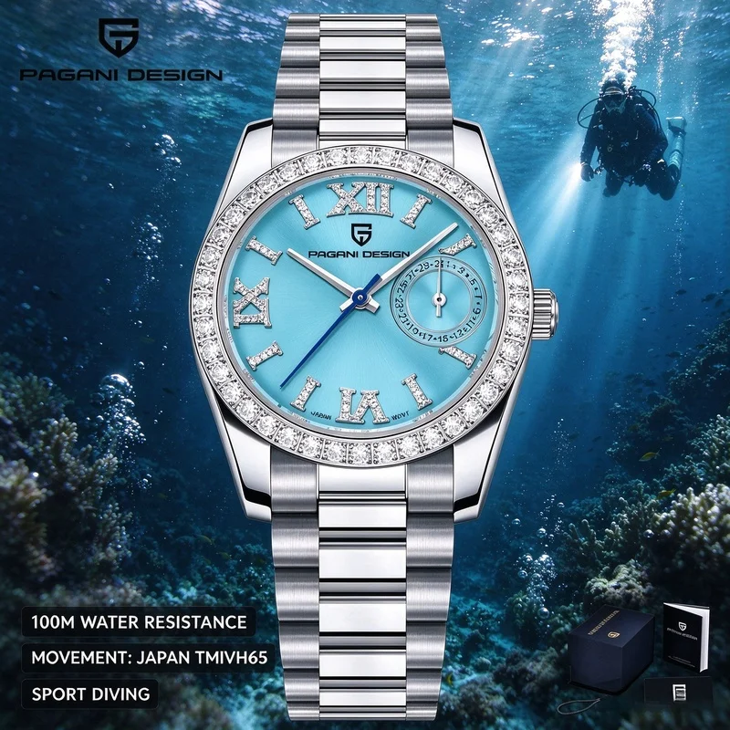 PAGANI DESIGN Elegant Luxury 32mm Women Quartz Wristwatch New Fashion Waterproof Ladies Daily Watch