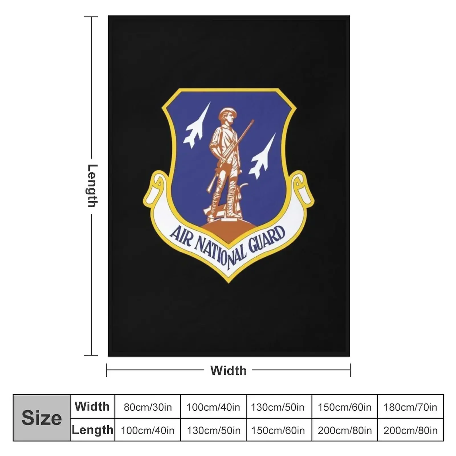 Air National Guard ANG Throw Blanket Personalized Gift Plaid Thins Blankets