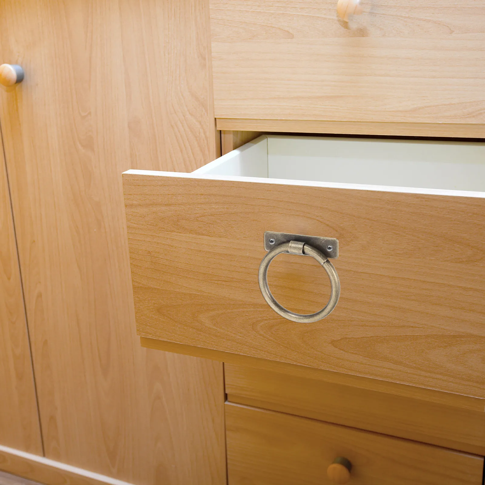 10Pcs Cabinet Pull Handles Modern Matte Ring Door Knocker Drawer Rings Suitable for Wardrobe Kitchen Dresser Furniture Hardware