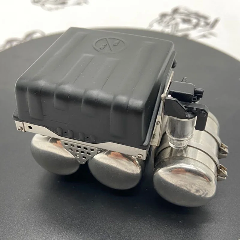 1:14th مقياس معدني محاكاة صندوق البطارية خزان الغاز ل Tamiya مركبة يتم التحكم بها عن بُعد سكانيا 770S R620 فولفو بنز أروكس مان TGX سيارة #3