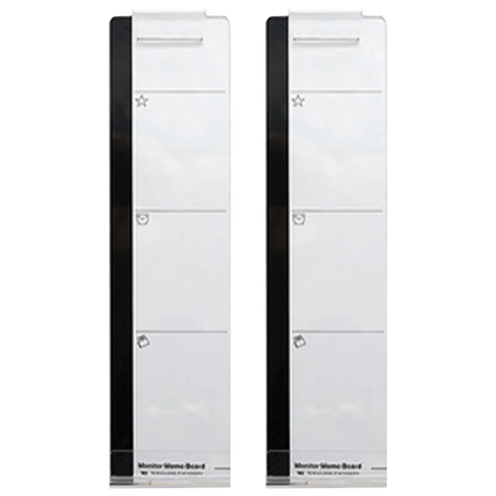 2Pcs Clear Monitor Memo Board Light Slim Transparent Sticky Message Board for Computer Screen No Tools Required Desk
