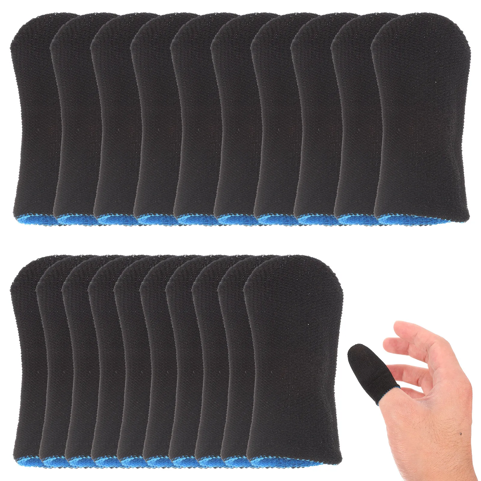

10Pairs Finger Sleeves for Gaming Flexible Comfortable Knit Material Fast-Dry Sweat-Wicking Thumb Sleeve Screen