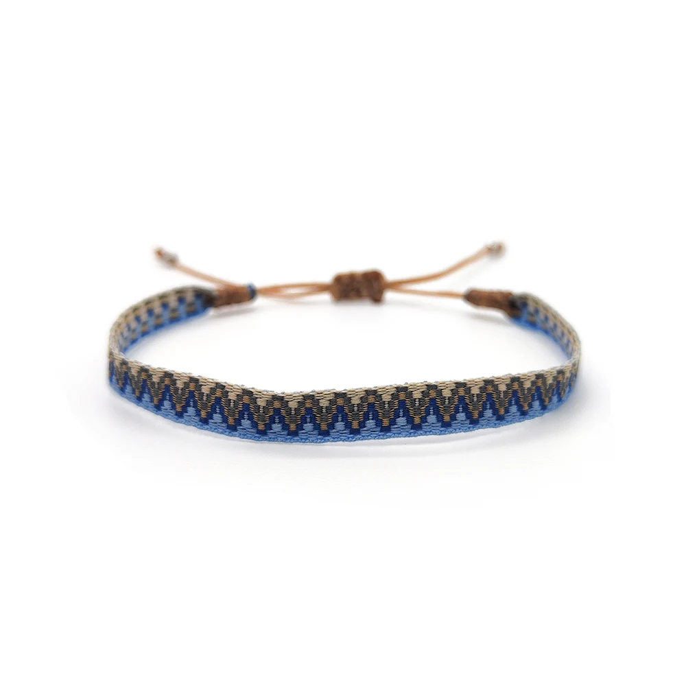 KKBEAD Kolumbien Armband Stoff Stoff Armbänder für Frauen Männer Handgewebtes geflochtenes Armband Geschenk Großhandel Boho Freundschaftsschmuck – Detail 10