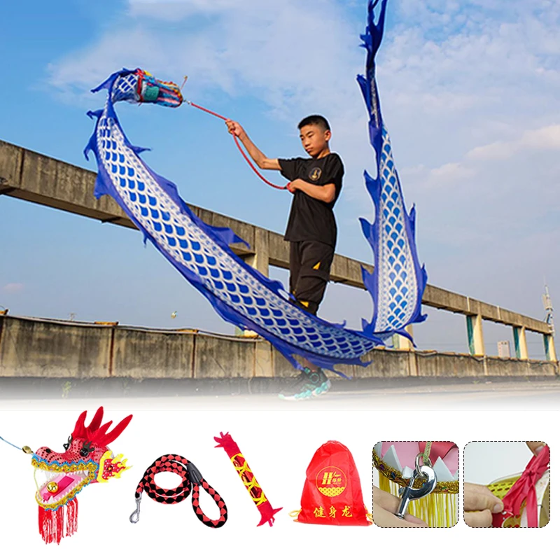 

3/5M Chinese Style Dragon Dance Props For Children Carnival Festival Chinese New Year Square Performance Funny Practising Props
