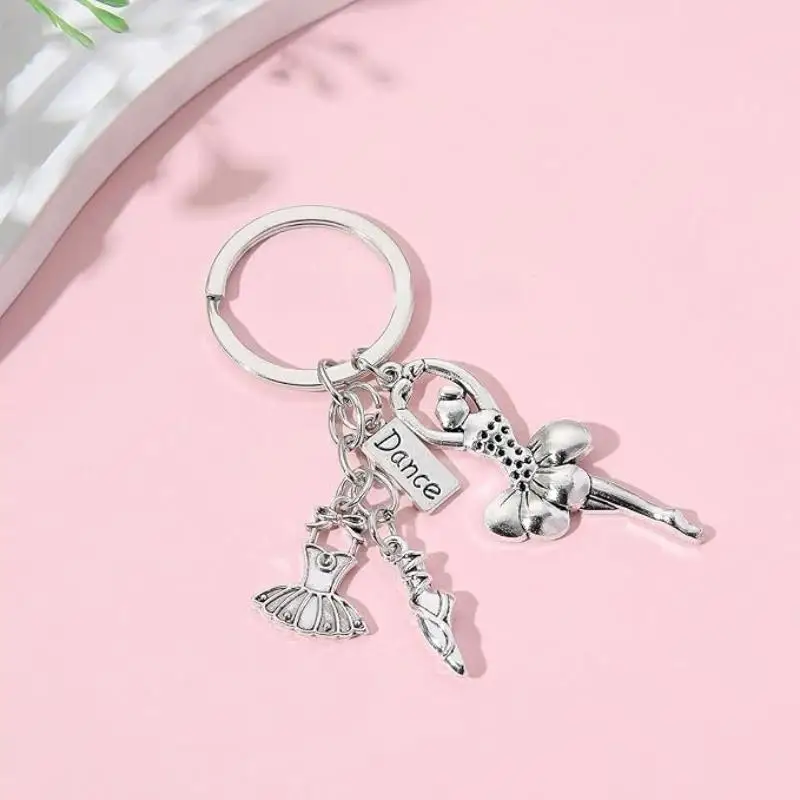 Eleganter Ballett-Tänzer-Schlüsselanhänger, anmutige Tänzerfigur, Tanzthema-Accessoire für Taschen und Schlüssel – Detail 2
