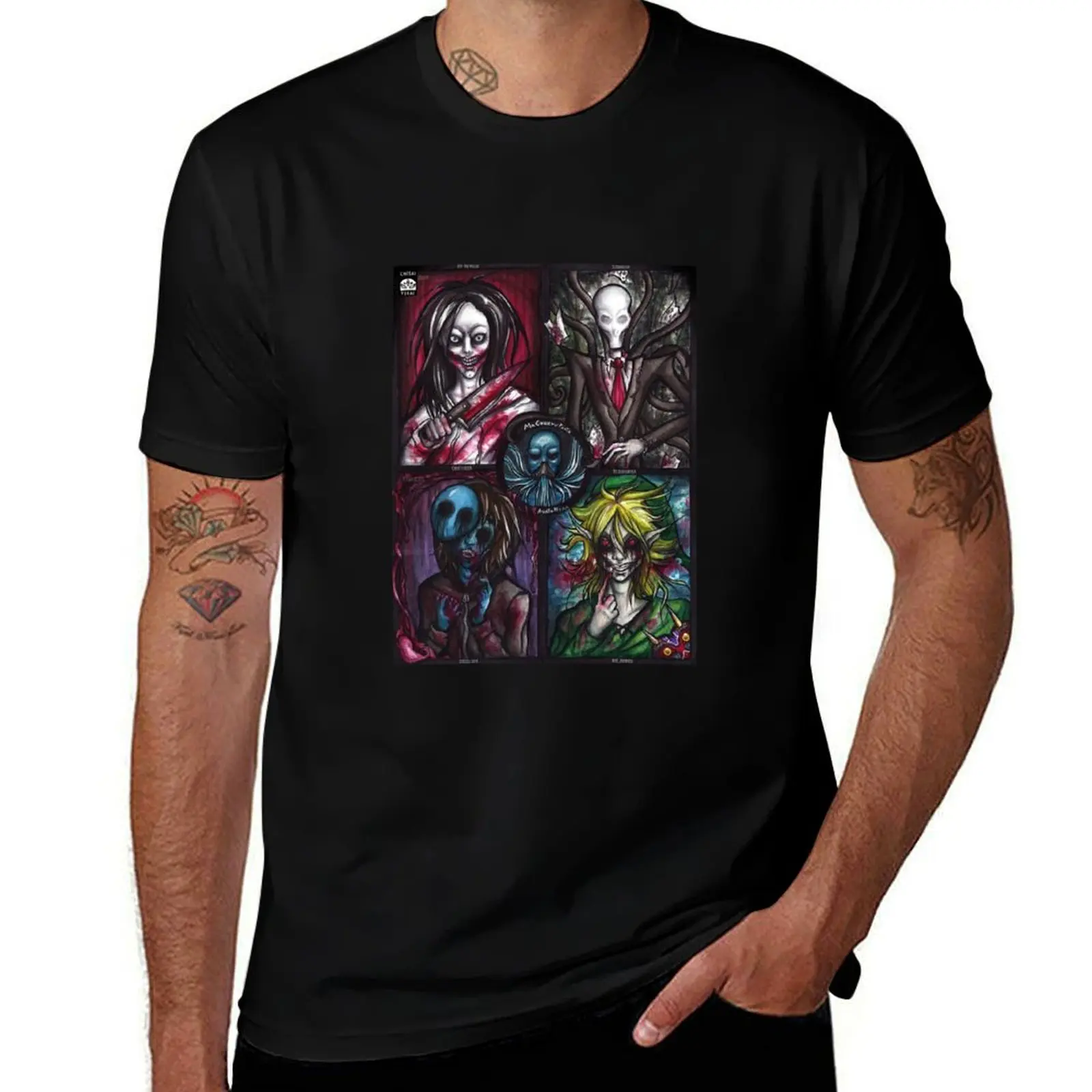 

Creepypasta T-Shirt Minimalist Graphic Tee Shirt