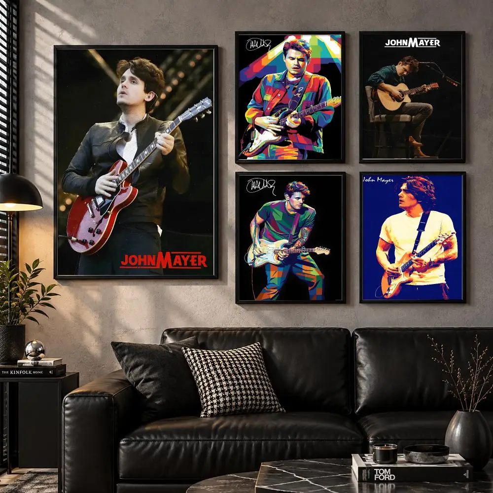 J-John Mayer Poster Modern Wall Art Sticker For Living Room Bedroom Bar Home Decor Mural Painting Decoration