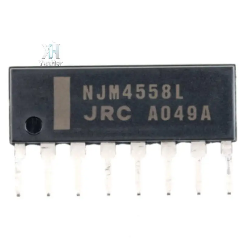 10PCS      NEW     NJM4558L      NJM4558      JRC4558L   4558L     SIP-8 Integrated Circuit