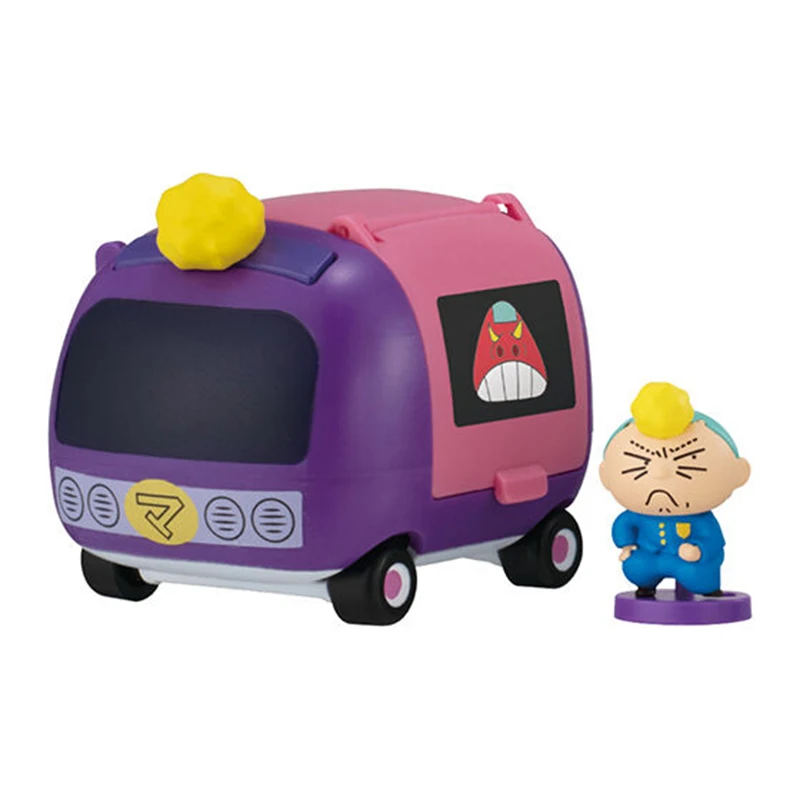 4 unids/set Original Bandai Crayon Shin-chan diseño de coche 2 huevos retorcidos Anime figura de acción modelo juguetes regalo para cumpleaños