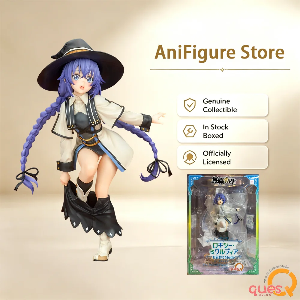 Genuine In Stock quesQ Mushoku Tensei: Jobless Reincarnation Roxy Migurdia Costume change moment Figure Anime Model Toy