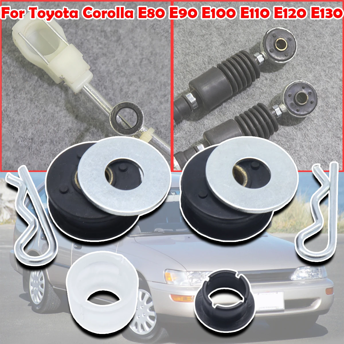 

For Toyota Corolla E80 E90 E100 E110 E120/E130 Upgrade Gearbox Shift Cable Linkage Bushing Shifter Lever Selector Rod Bushing