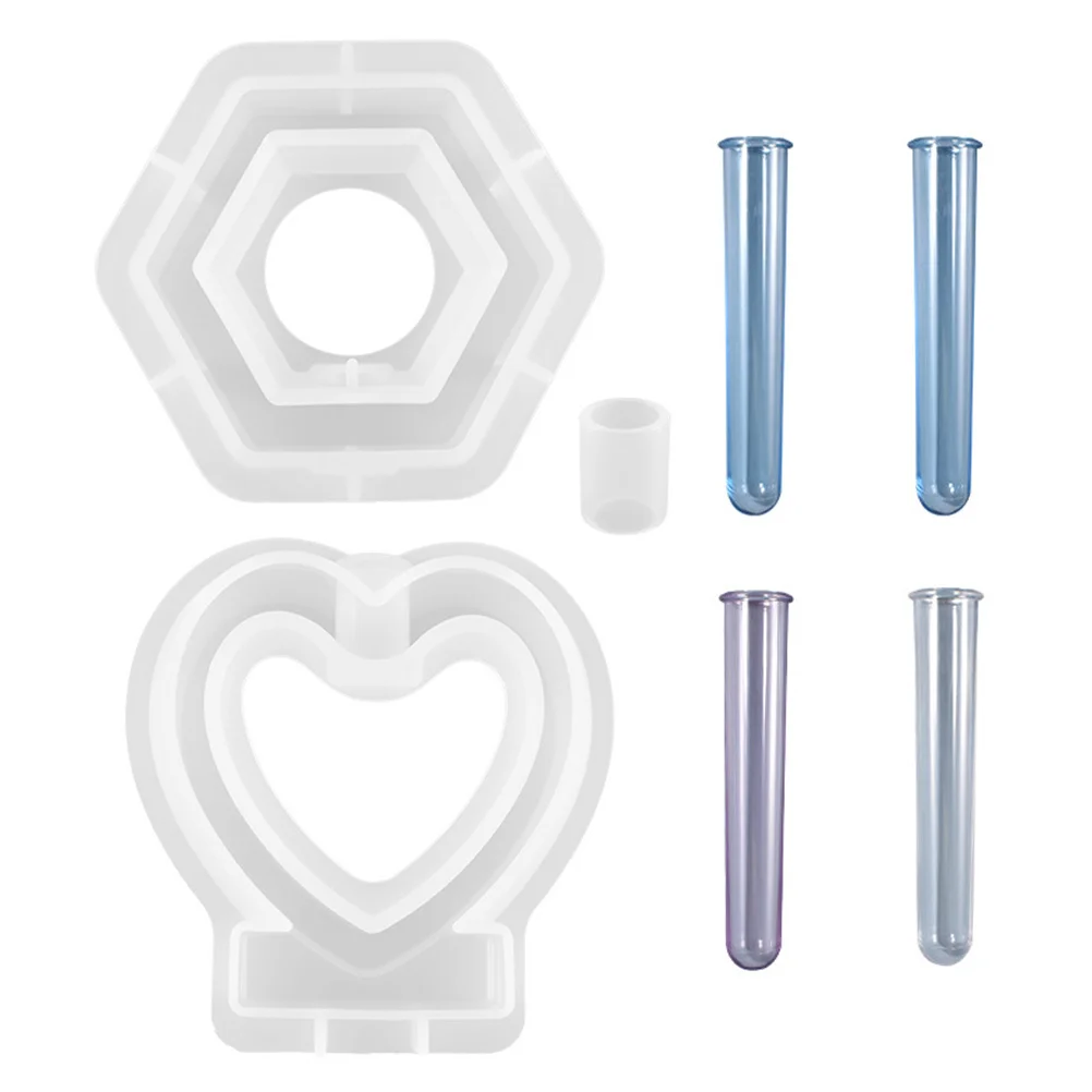 1Set Reusable Vase Mold DIY Hydroponic Vase Kit Increase Kids Ability Unique Design DIY Silicone Planter Mold