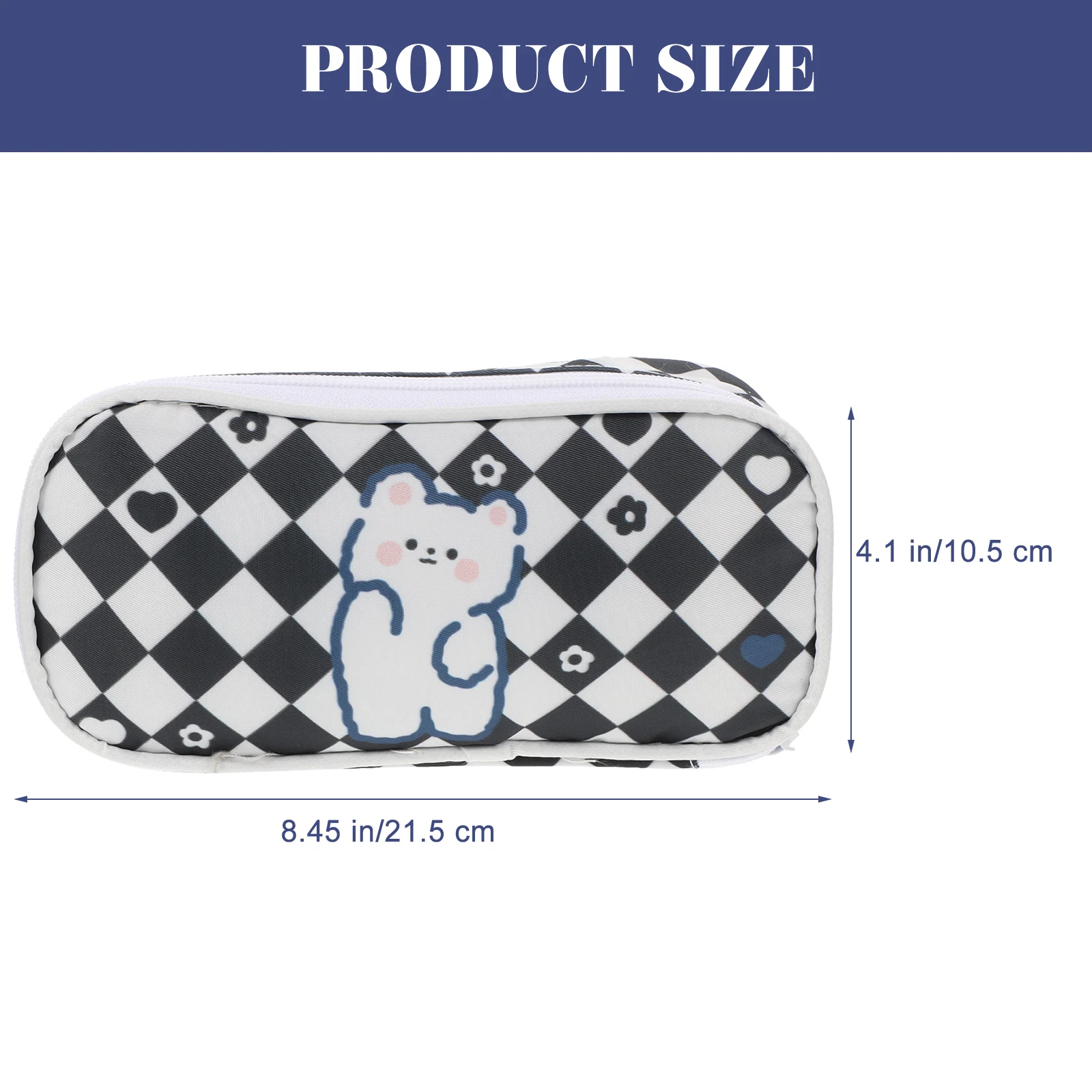 

Pencil Case Large Capacity Stationery Bag Multifunction Black Cute Cases Organizer