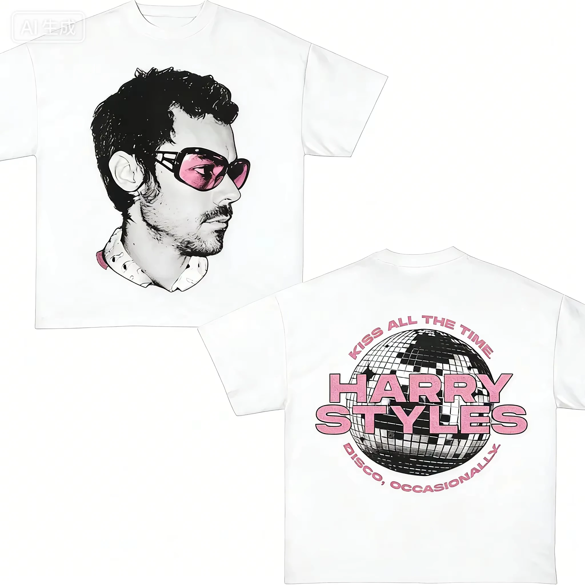 Harry Styles 2026 Concert Double-sided T-shirt Unisex Summer Cotton Casual Short Sleeve Tee Retro Streetwear Graphic Top