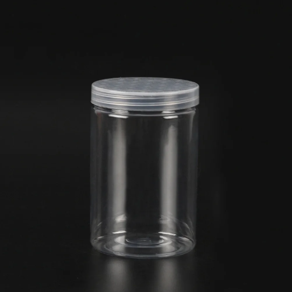 

10Pcs Clear Plastic Food Jar Set Bpa Free Storage Containers Lids for Dry Ingredients Beans Rice Spices Home Use