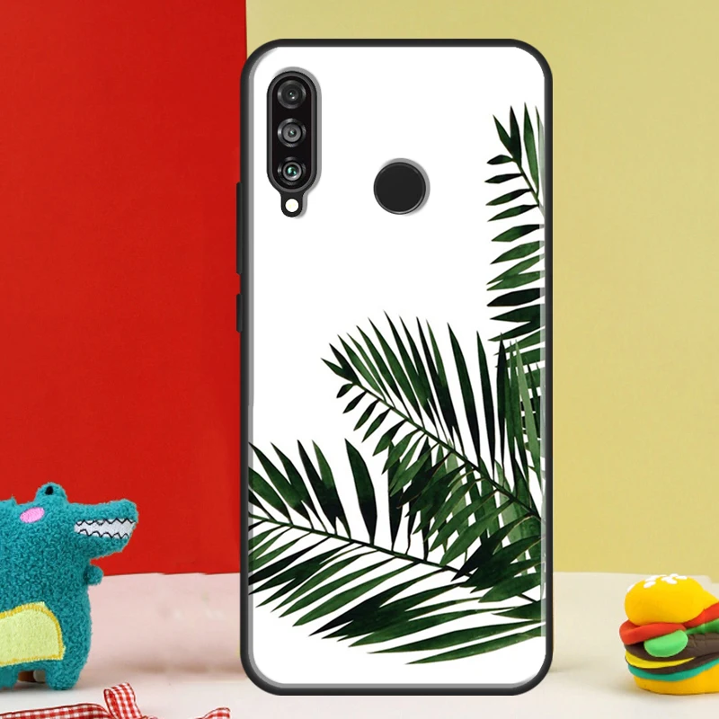 Summer Plant Palm Green Leaf Aloha For Huawei P30 Pro P60 P50 P20 P40 P Smart Nova 9 5T Honor Magic 5 Lite X8 X9 a 50 70 Case