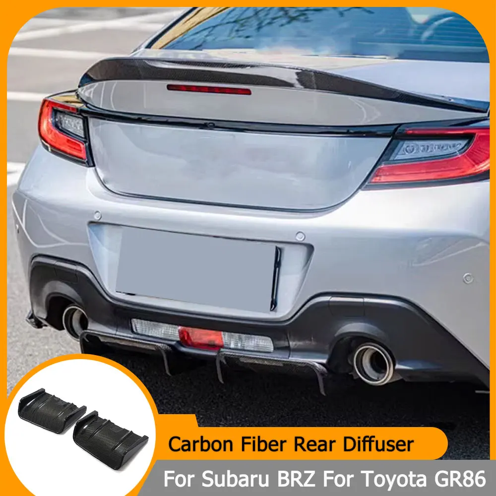 

Задний диффузор, спойлер для Subaru BRZ для Toyota GR86 Coupe, 2-дверный, 2023, задний бампер из углеродного волокна, защита губ