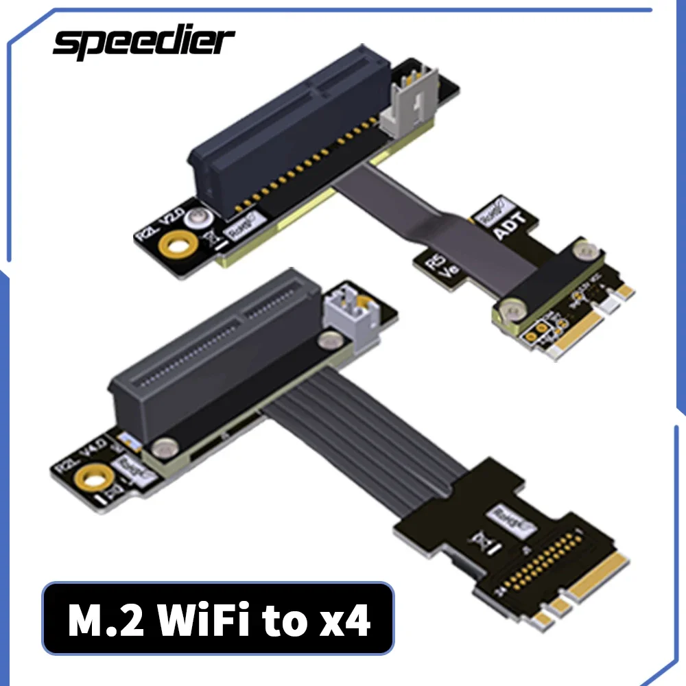 

Материнская плата M.2 NGFF Key A.E. Слот Wi-Fi к кабелю PCIE X4 Riser PCI-E 4.0 для аудиокарты PCIe SSD к удлинителю M.2 A.E R52SL R52JL