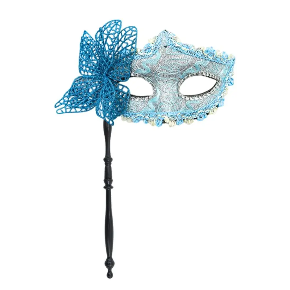 Venezianische Party-Handmasken mit Stab, Schmetterlings-Masken für Festival-Kostümpartys, Mardi-Gras-Masken mit Haltestab – Detail 6