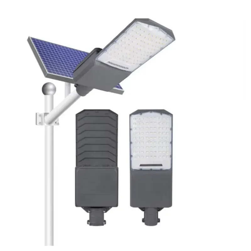 Aluminum Solar LED Street Light with Remote Control Outdoor IP65 Waterproof 50W Energy Saving Road
