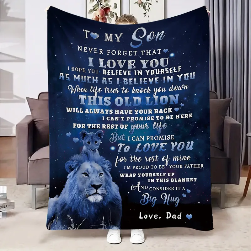 

Одеяло с эмоциональными цитатами льва — бросок с 2D плоским принтом