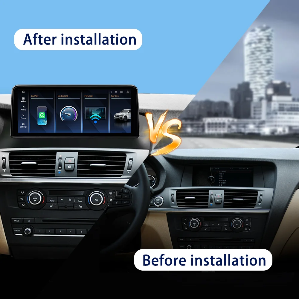 2400*900 screen Linux Touch Screen Wireless Carplay Android Auto Car Multimedia Player Display For BMW X3 X4 F25 F26 CIC NBT EVO