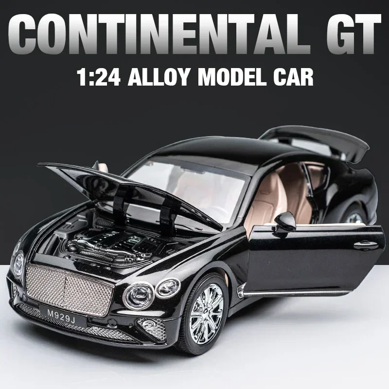 1:24 Bentley Continental GT Alloy Car Model Diecasts Toy Simulation Metal Car Model Sound Light Collection kids Toy Gift A117